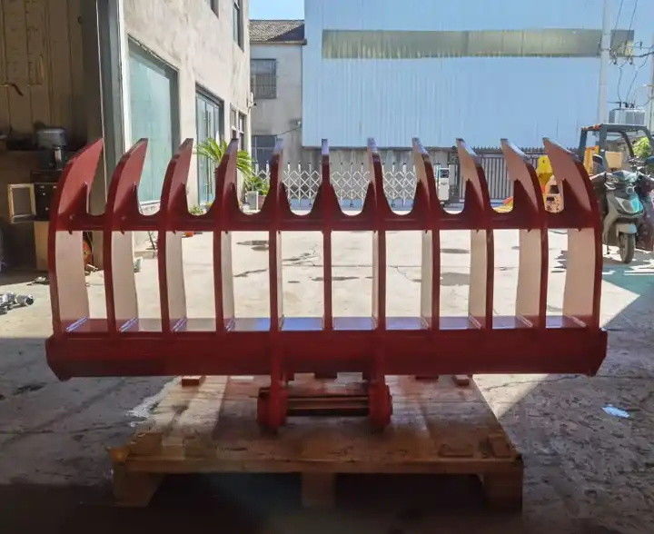 10-20T Rake de raíz para excavadora barrido de los desechos largos y voluminosos dejados en el suelo