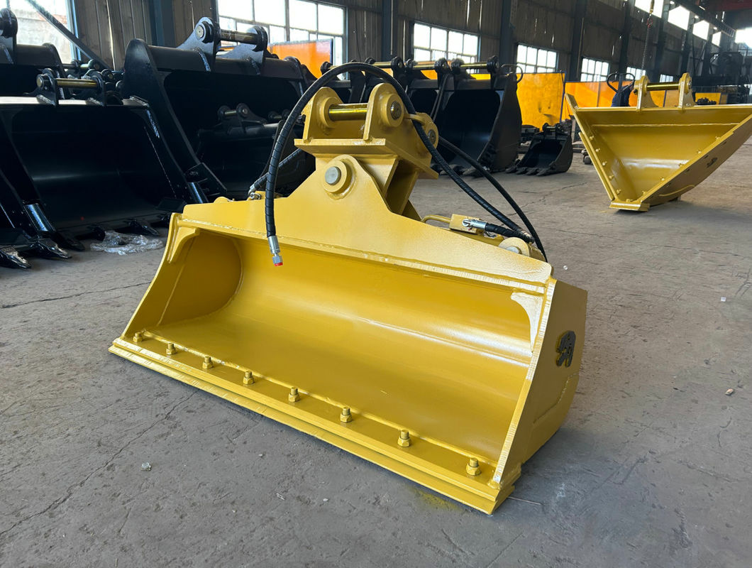 Cubo de inclinado de excavadora duradero con doble filo de corte y capacidad de cubo de 0,1-2,1 m3