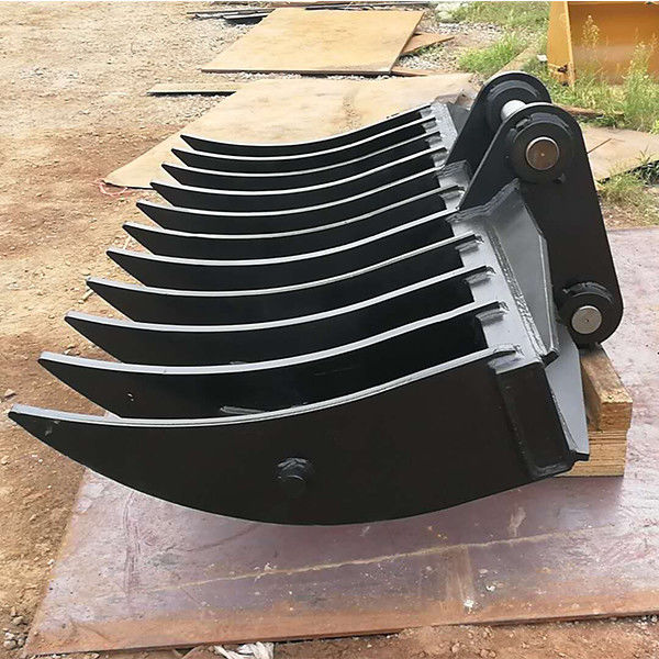 6-12 Dientes Excavadora de árboles derribados Rake 250 libras de peso de envío Diseño versátil