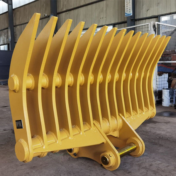 Dientes curvos y rastrillo de raíz de excavadora de instalación simple para transporte terrestre